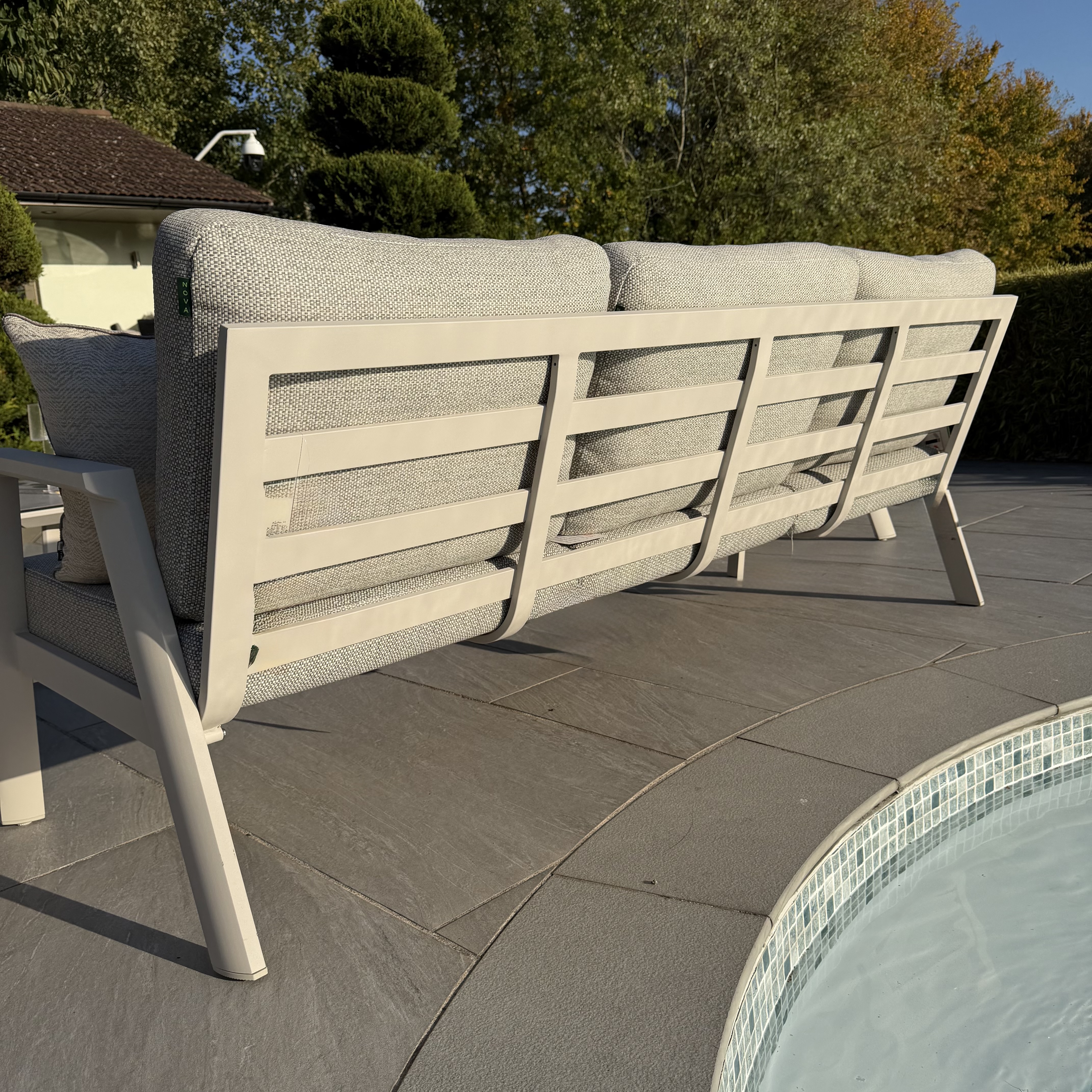 Nova - Phoenix 3 Seater Sofa Set with Rectangular Coffee Table - Pebble